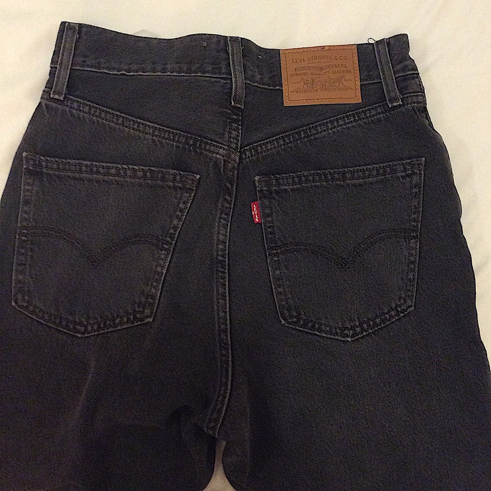 Levi’s 70s high flare black jeans